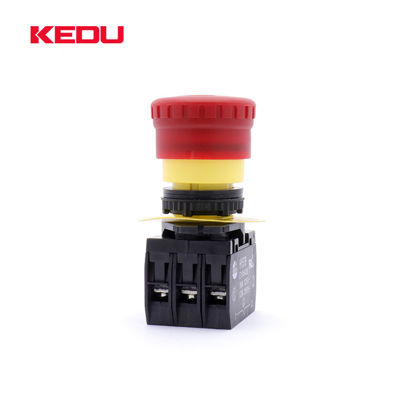 KEDU Direct Emergency Shut Off Stop Mushroom Push Button Switch