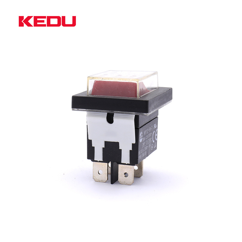 KEDU HY12-9-7 high quality 250V 20A 4 pin 2 position on off IP55 waterproof rocker switch