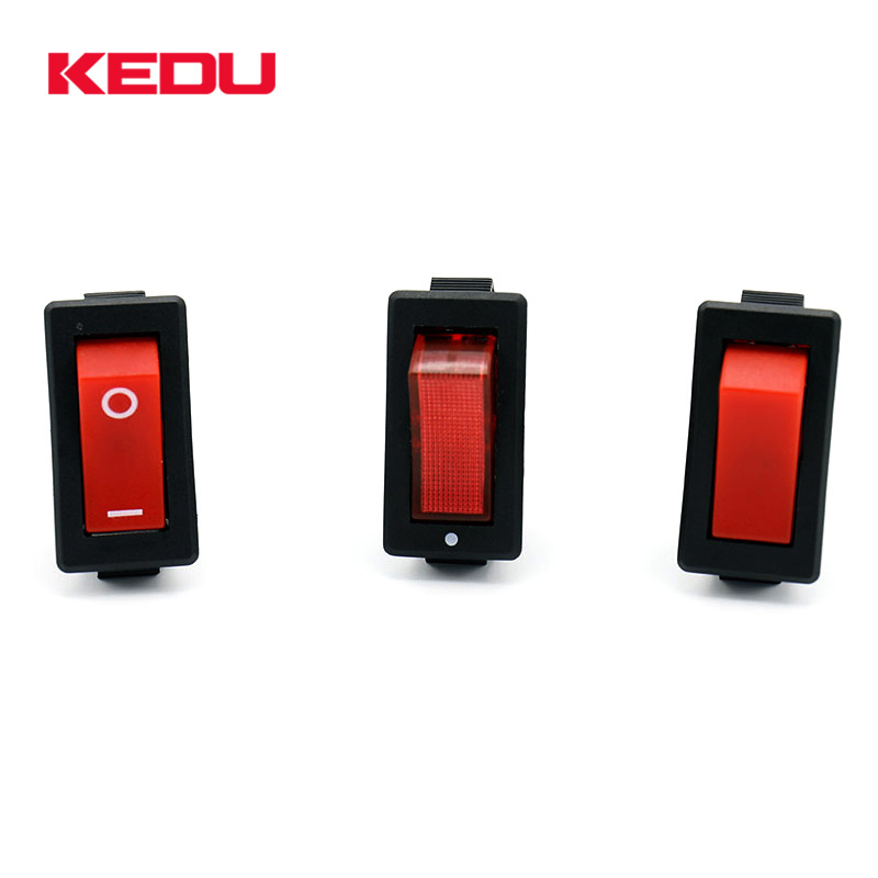 KEDU HY35 Mini ON OFF Red Lamp Boat Rocker Switch With UL TUV CE CQC