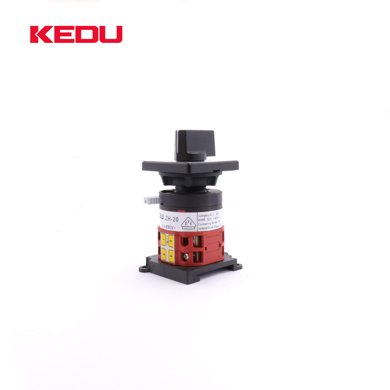 KEDU ZH-20 0-1 25A Rotary Cam Switch With CQC VDE UL CE Bremas Rotary Cam Switch 2 Floor Cam Starter Switch