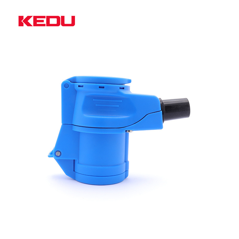 KEDU SD321-1 CEE Plug and angle clutch with integrated Schuko socket