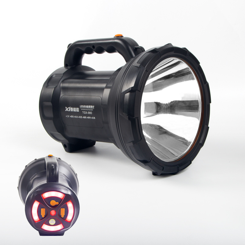 22W LED Big Search Lamp with 2 USB Output Ports Rechargeable Super Bright Searchlight With SOS blinking and marquee feature