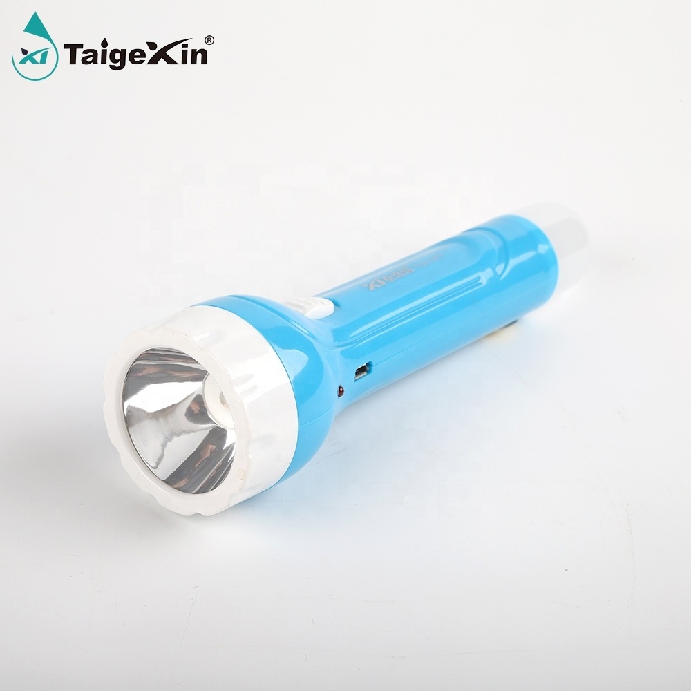 Custom Portable Rechargeable LED Flashlight USB Work Hand Torch Light Tail With Small Bulb