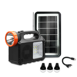 Solar Power System Generator Home Led Light Systems Solar Lighting Kit With Speaker Radio Led Light 3 Led Bulb