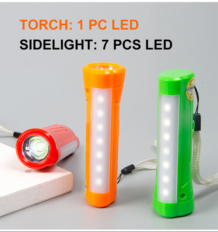 Pocket Torches Portable Mini LED Flashlights Rechargeable LED Torch Cheap Flashlight with Side Lamps or sidelight