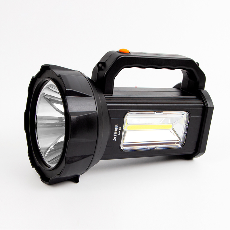 10W 30W 50W searchlight outdoor torch 1000m search light with sidelight and solar panel