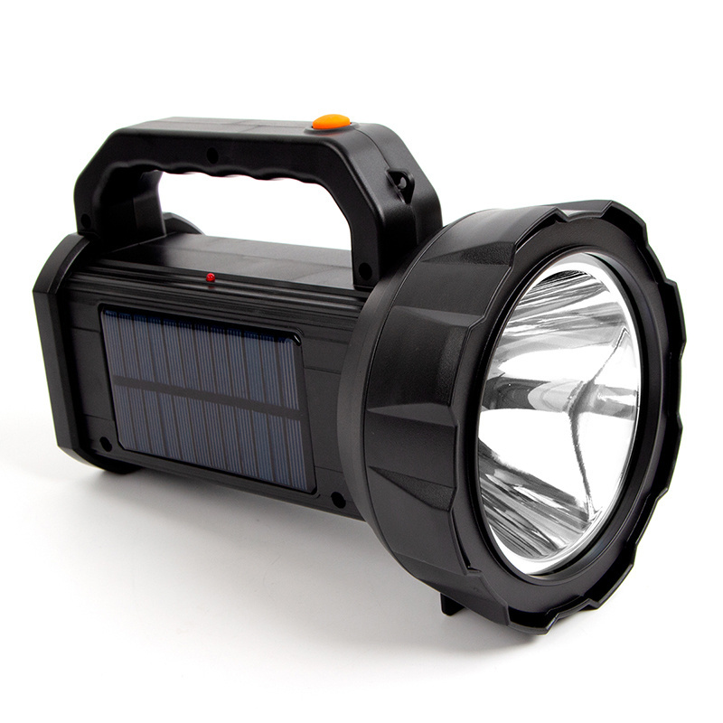 10W 30W 50W searchlight outdoor torch 1000m search light with sidelight and solar panel