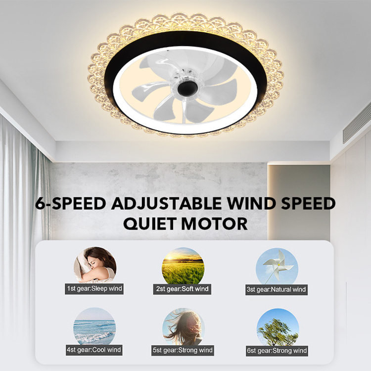 New Minimalist Luxury Remote Control Electric Roof Fan With Light Living Room Kids Dimming Household Led Ceiling Fan Light