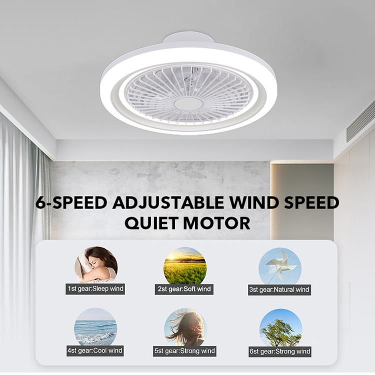 Hot Selling Simple Style Ceiling Fan With Led Light 220V Bedroom Living Boom Light Fan Ceiling