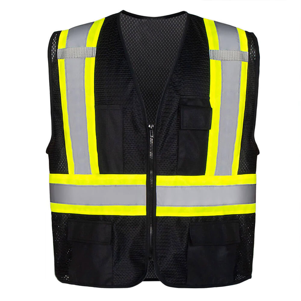 Men Night Work Reflective Vest Construction Traffic Breathable Mesh Workwear Safety Vest By Keem Brothers