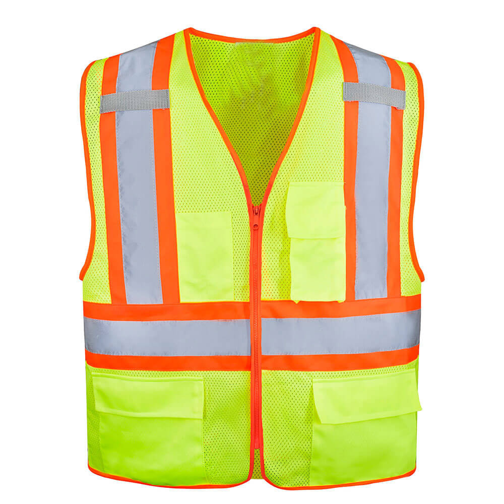 Men Night Work Reflective Vest Construction Traffic Breathable Mesh Workwear Safety Vest By Keem Brothers