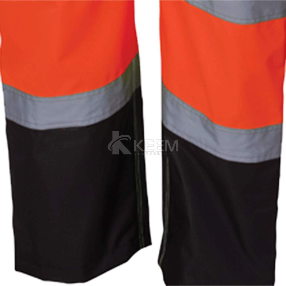 High Visibility Bib Pant Safety Rain Gear Hi Vis, Waterproof, Reflective, Work Overalls for Men Orange, Yellow-Green