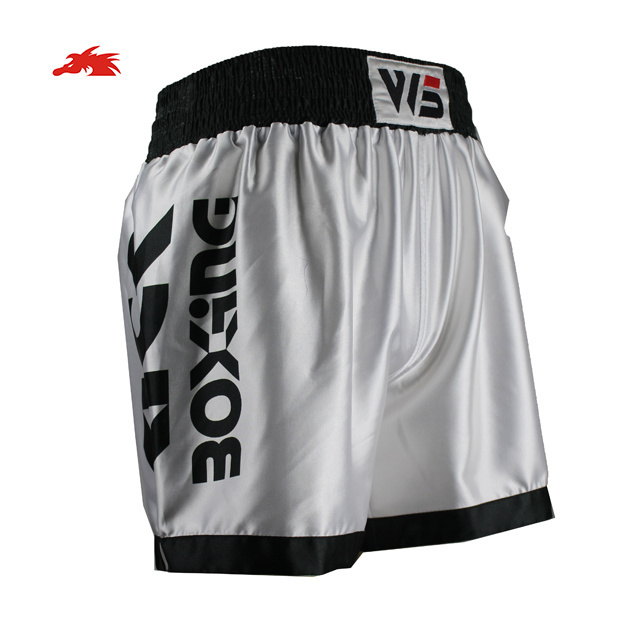 Muay Thai Kick Boxing Shorts Fighting Shorts Brand Logo Satin Sportswear Men 100% Polyester FEDEX MMA Custom Design Mma Shorts