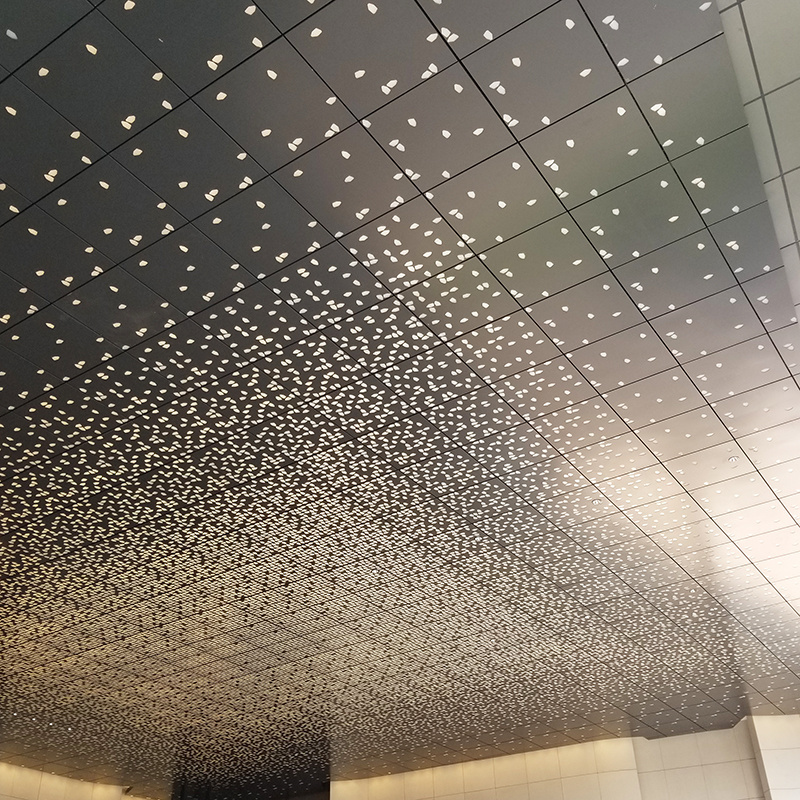 Modern Design Custom Laser Cutting Stainless Steel Ceiling Panel Decorative Carved Perforated Design with Soundproof Function