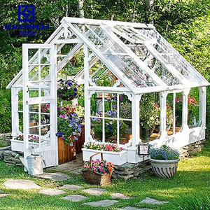 Large Aluminum Frame Wrought Iron Gazebo Prima Glass Sunroom Sun Room Solarium 4 Season Roof for Hotel and Garden Use