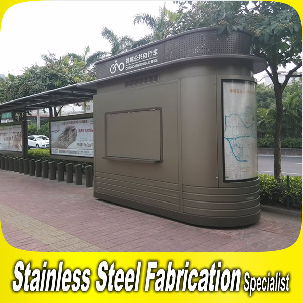 Customized Outdoor Bus Waiting Booth with Stainless Steel Frame and PC Sail Unique Platform Shelter Carport by Manufacturer