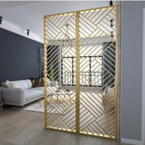 Indoor Laser Cut Stainless Steel Screen Fence Metal Room Partition for Living Room Office Decor Interior Decorative Divider