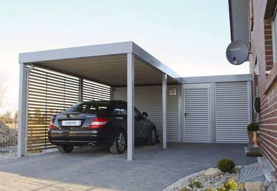 Most popular style Garages Canopies Carports  Parking Shelter Aluminum Frame Glass Carports