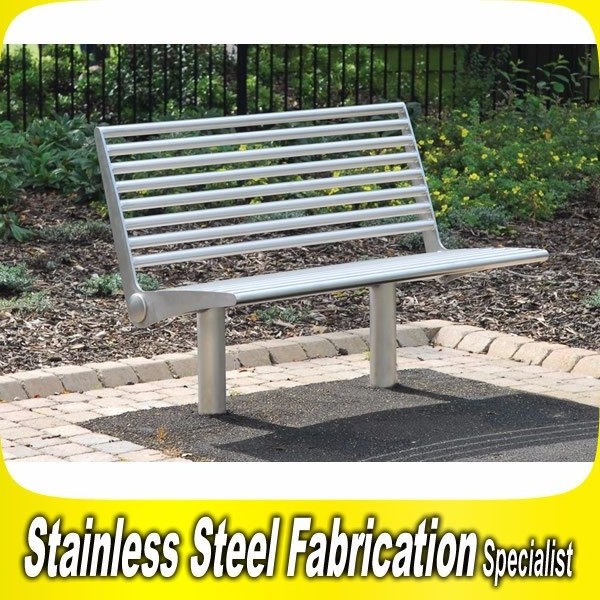 High Quality Modern Courtyard Garden Bench Stainless Steel Aluminum Decorative Outdoor Bench for Parks Patios Elegant Style