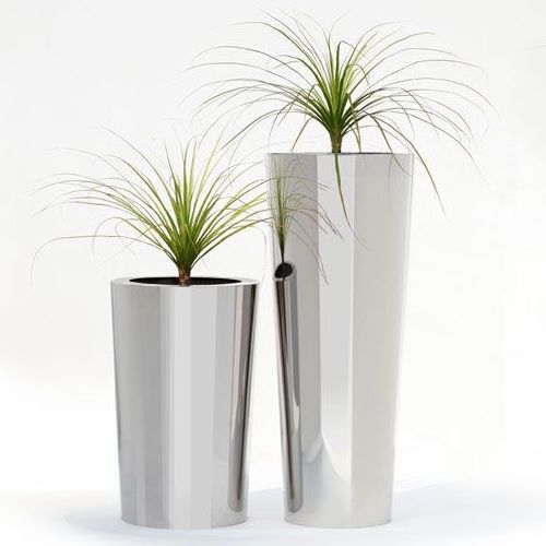 Hot Sale Coated Stainless Steel Pot Stand Big Flower Vase for Home or Mall Use for Floor Placing