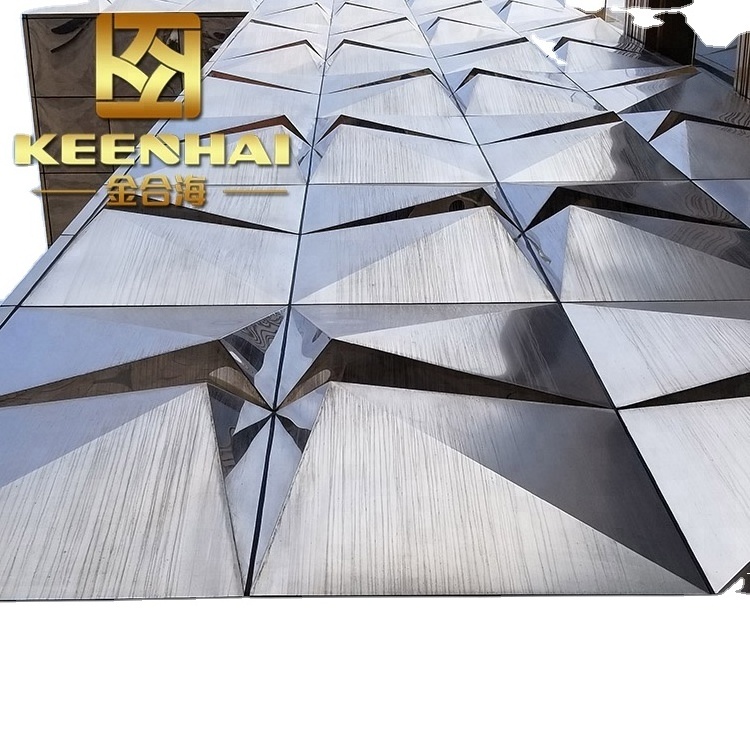 Facades Panel Outdoor Weatherproof Stainless Steel 3D Wall Facade Panels for Building Exterior