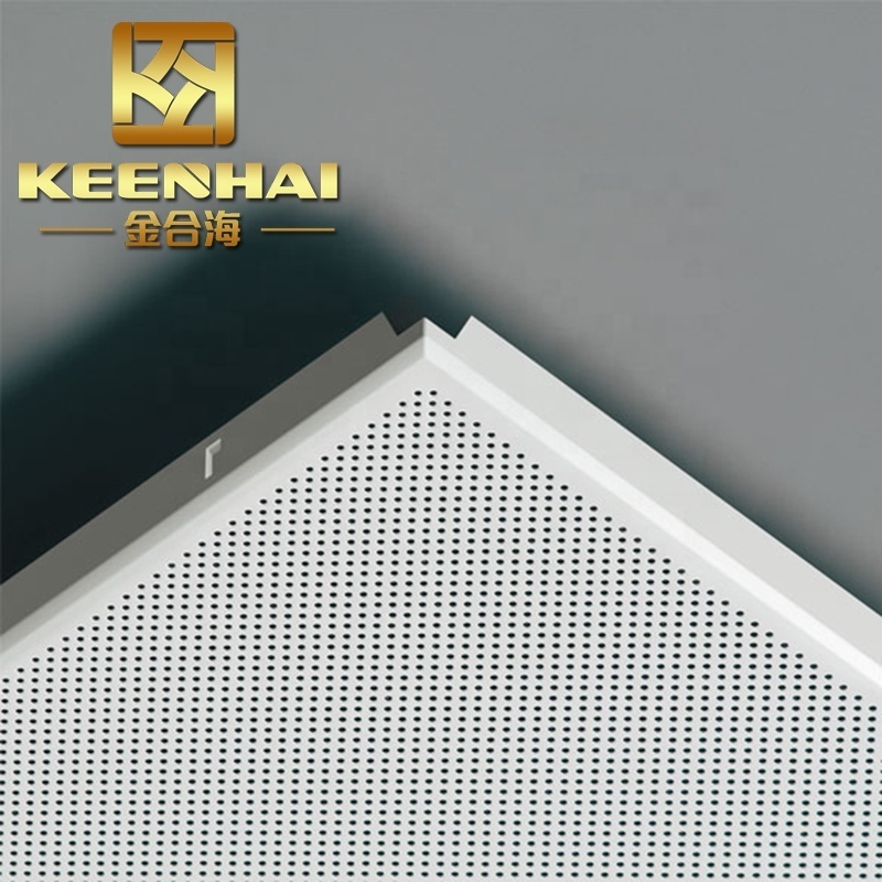 Newest Midcentury Design Aluminum Perforated Ceiling Panel Sound-Absorbing Interior Decoration Rectangle Shape Ceiling Tile