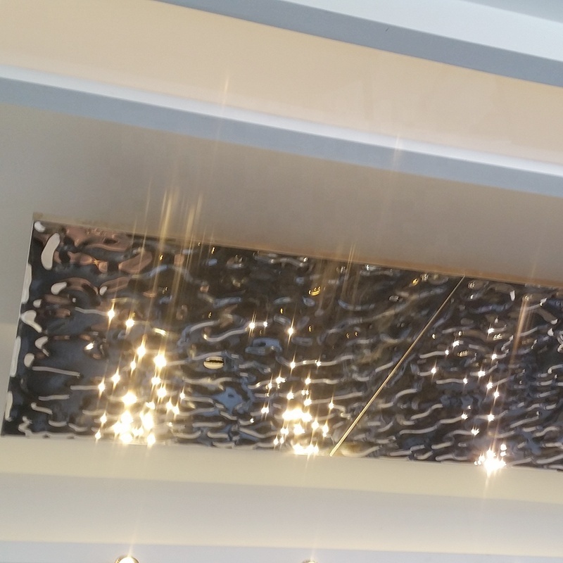 Laser Cut Exterior Metal ceiling panels Mirror Stainless Steel Ceiling Design