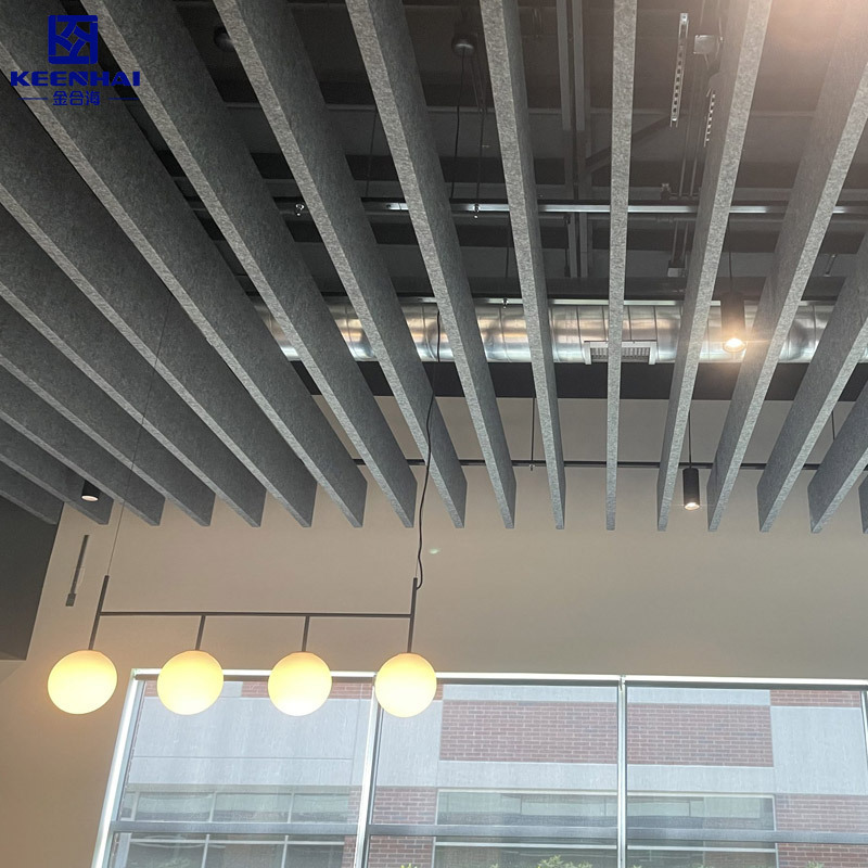 Acoustic Aluminium Baffle Ceiling Panels Spray Painted Metal Paneling Baffle Ceiling System Profile For Office