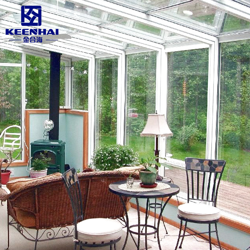 Modern Metal Sunroom and Glass House Pre-Fabricated Aluminium Structures with Triangle Roof Molding for Hotels Outdoor Use