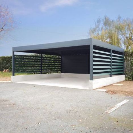 Hot-sale  style Garages Canopies Carports Parking Shelter Aluminum louver Frame Glass Carports