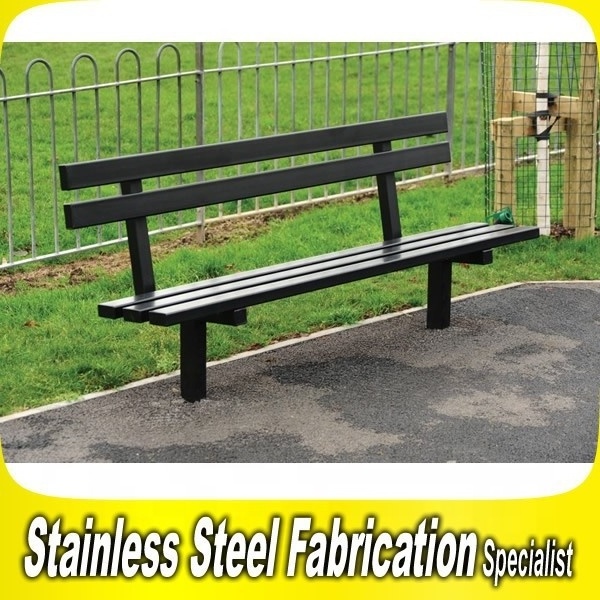 Modern Contemporary Design Stainless Steel Bench Seats Metal Outdoor Bench for Park Garden Patio Hotel School