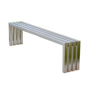 Modern Contemporary Design Stainless Steel Bench Seats Metal Outdoor Bench for Park Garden Patio Hotel School