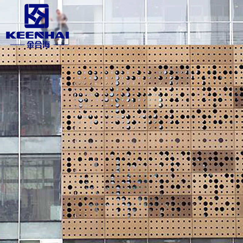 Louver Ventilated Facades Perforated Aluminum Vertical Shutter Louver Ellipse Shape Facade Panels For Buildings Exterior