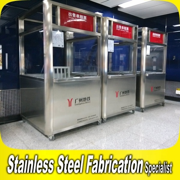 Modern Design Portable Stainless Steel Ticket Booth and Kiosk for Outdoor Use at Bus Station Subway Carport Application