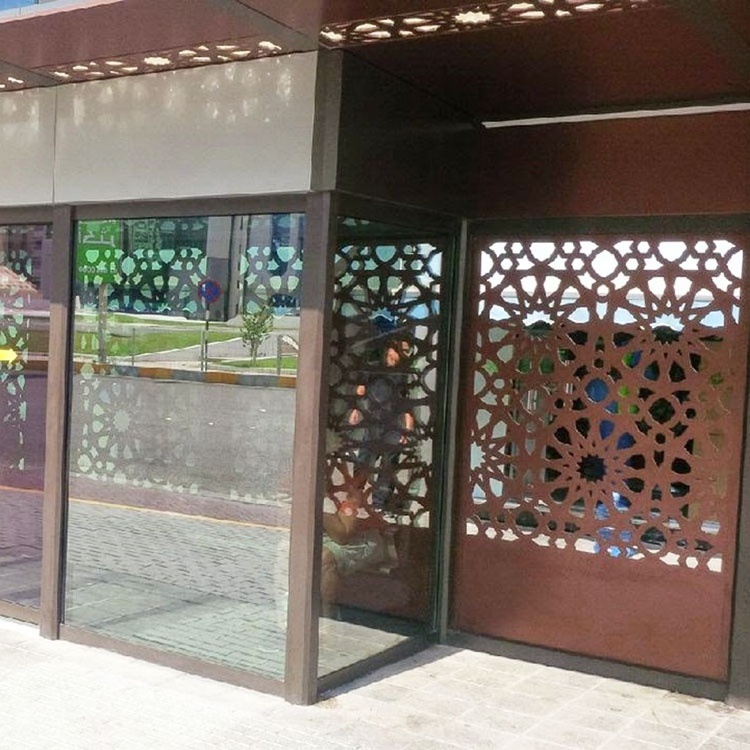 Dubai Street Aluminum Air Conditioned Bus Stop Shelters Steel Frame with Stainless Steel Panel Outdoor Hospital Apartment Use