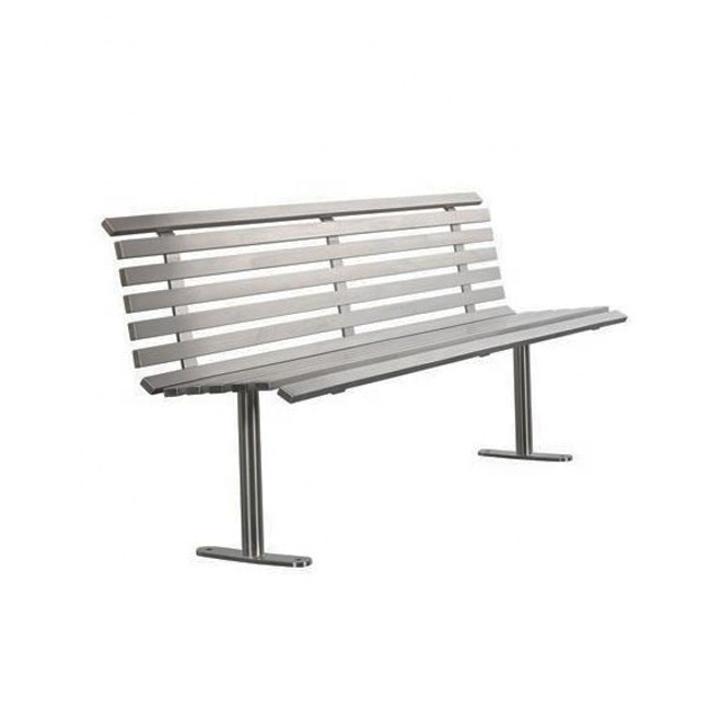 Modern Contemporary Design Stainless Steel Bench Seats Metal Outdoor Bench for Park Garden Patio Hotel School