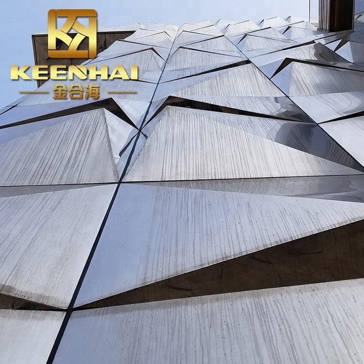 Facades Panel Outdoor Weatherproof Stainless Steel 3D Wall Facade Panels for Building Exterior