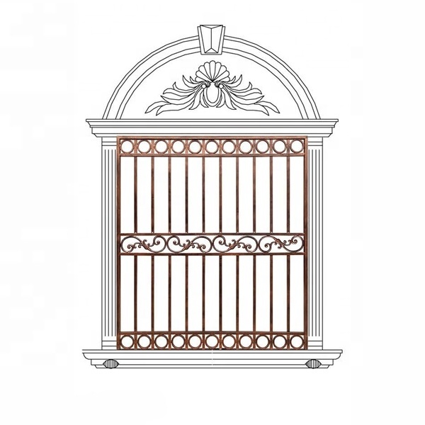 Keenhai OEM Custom Modern French House Window Grill Industrial Design with Folding Screen Feature Decorative Fabrication Image