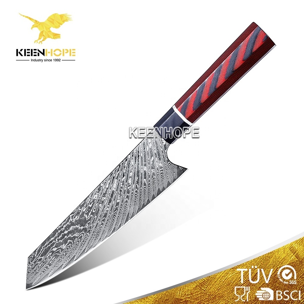 Stunning Handcrafted Luxury Damascus Knife 67Layers Damascus Steel With VG10 Core 8 inch Kiritsuke Knife Professional Chef Knife