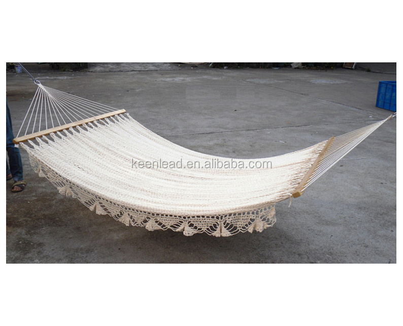 Leisure indoor Outdoor Hanging Lace Tassel Canvas Hammock chair swing