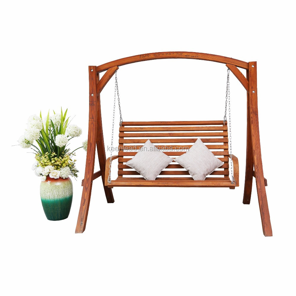 Hanging Chair And Wooden Porch Patio Swing Stand