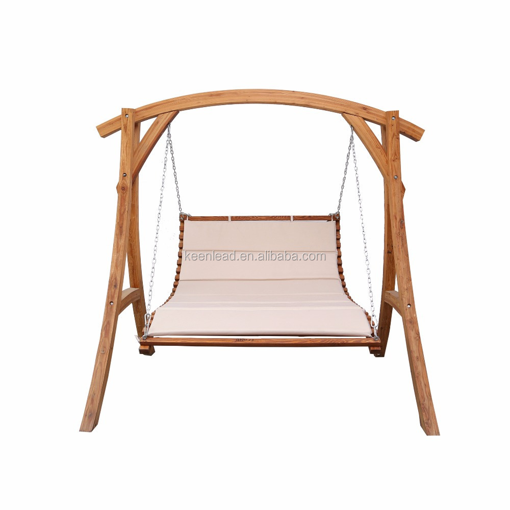 Hanging Chair And Wooden Porch Patio Swing Stand