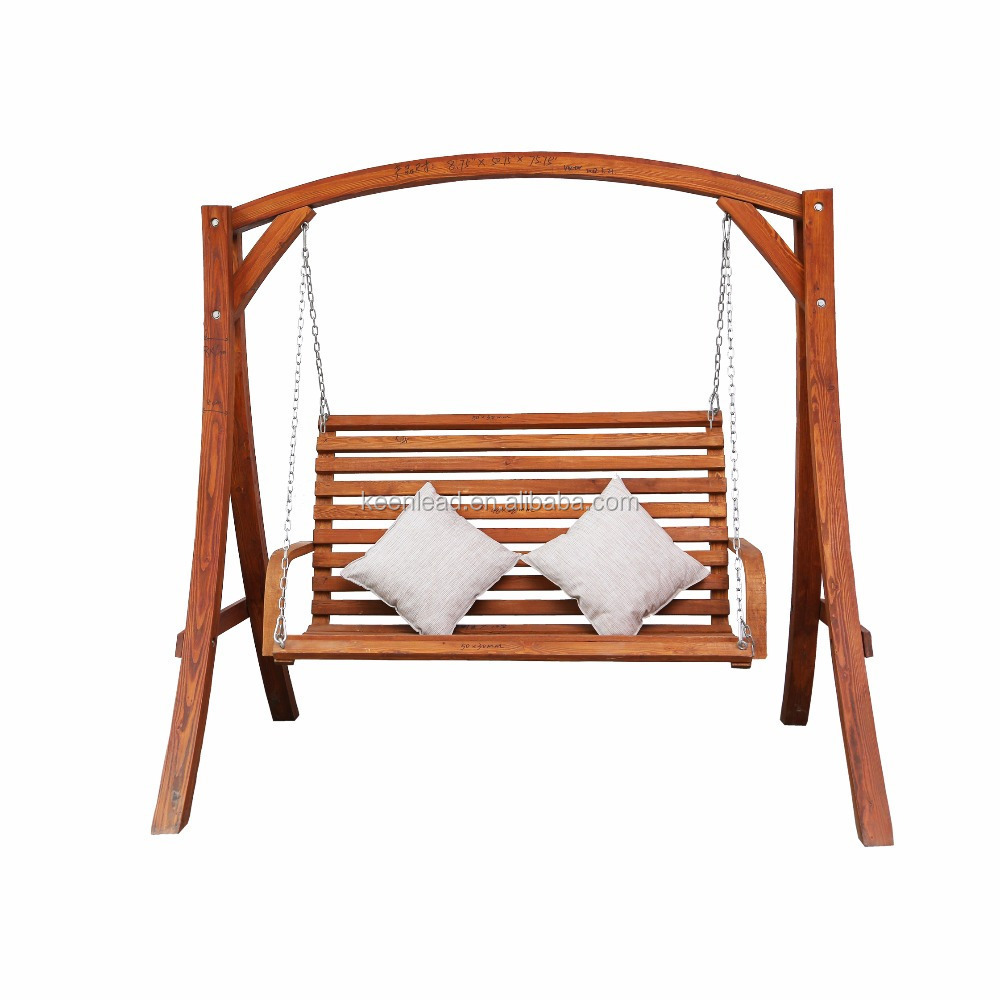 Hanging Chair And Wooden Porch Patio Swing Stand