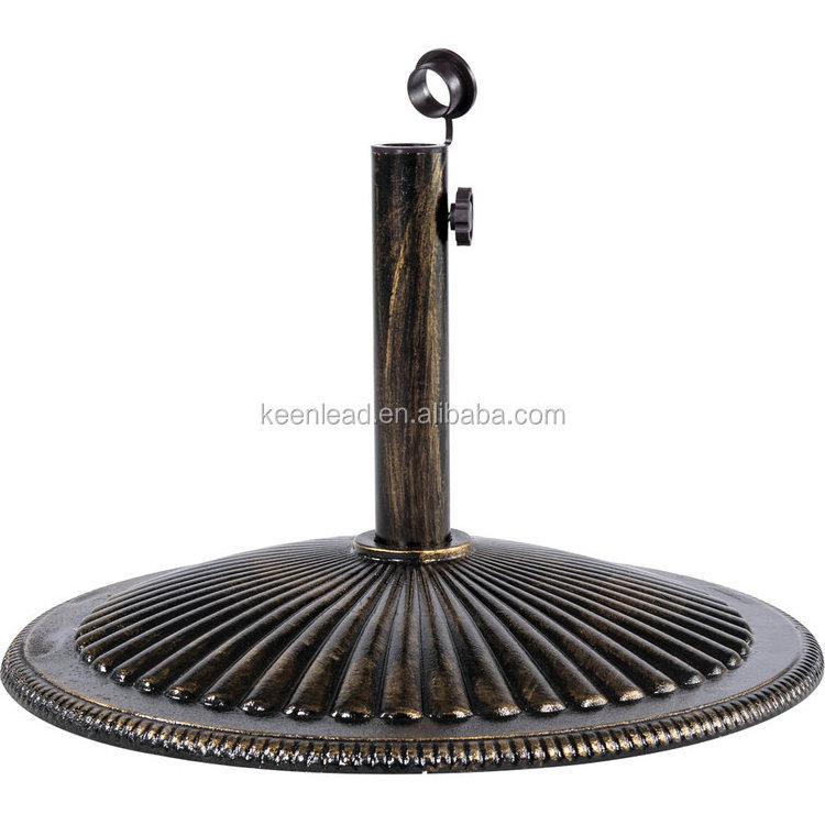 Outdoor 50lbs Heavy Duty Bronze Cast Iron Stand Patio Umbrella Base Outdoor Yard