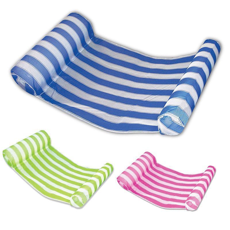 Color Stripe Outdoor Floating Inflatable Sleeping Bed Water Hammock