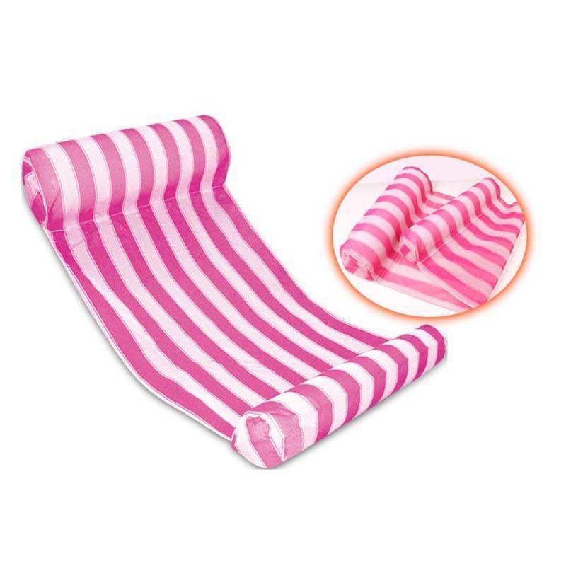 Color Stripe Outdoor Floating Inflatable Sleeping Bed Water Hammock