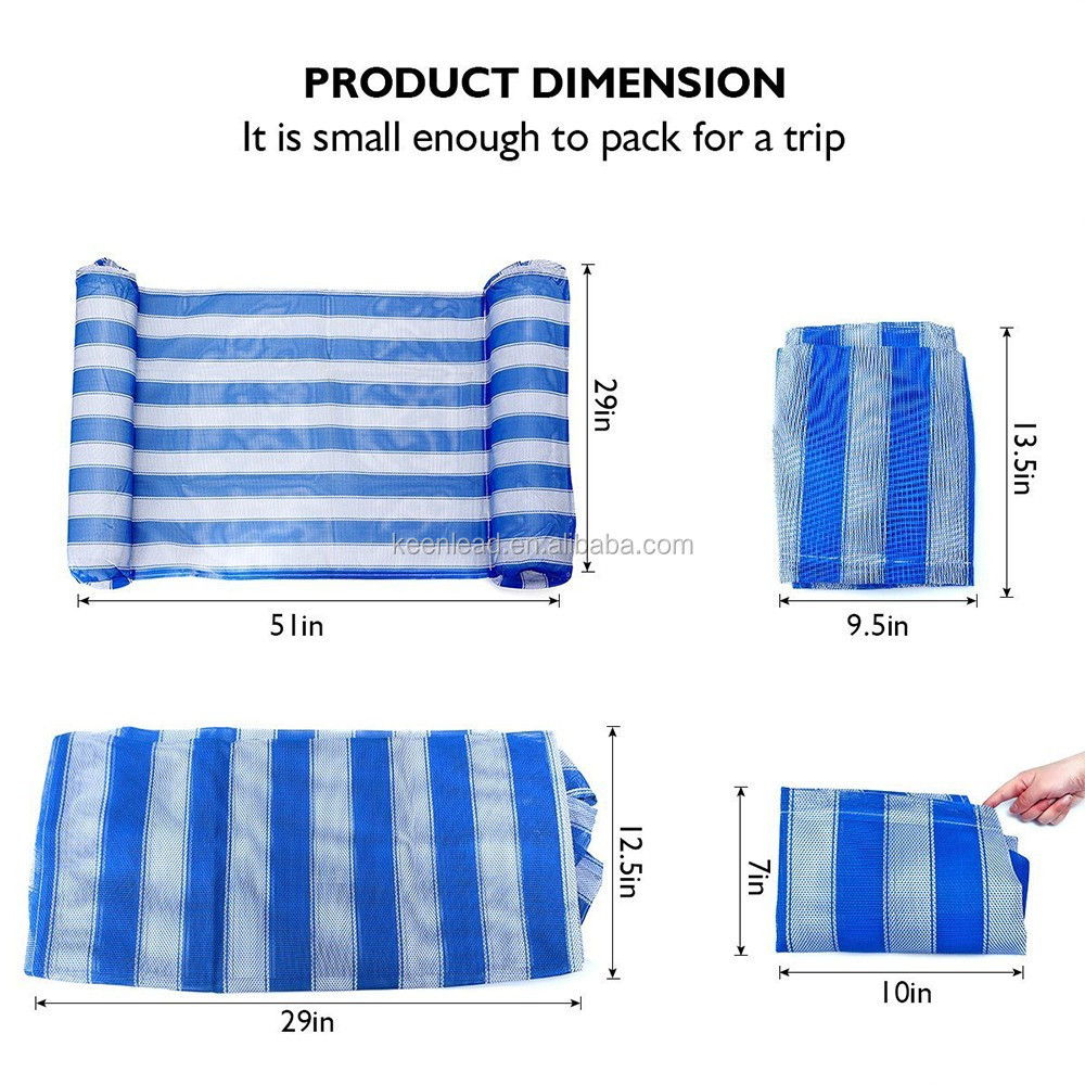 outdoor back rest lounger sleeping sofa chair cushion Kelsyus inflatable beach hammock Floating water hammock