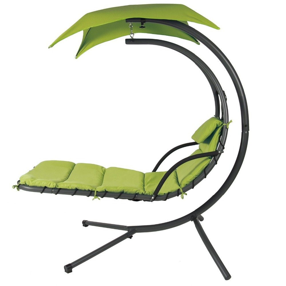 Outdoor Hanging Chaise Lounger Chair Arc Stand Swing Dream Hammock Chair