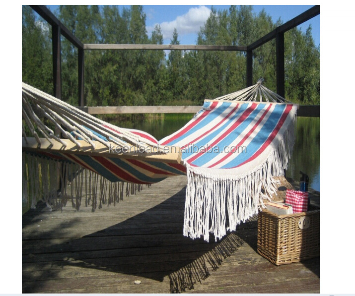 Leisure indoor Outdoor Hanging Lace Tassel Canvas Hammock chair swing