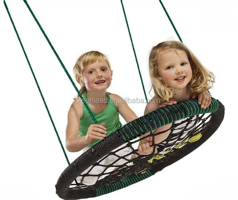 Children's swing seat Suspended Hanging Egg Chair round spider web platform children swings round